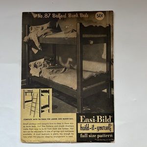 Vintage Bedford Bunk Beds #87 woodworking pattern